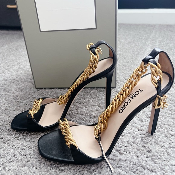 Excellent quality, authentic, size 37 Tom Ford Leather high heels - Picture 2 of 8